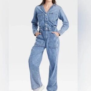 Universal Thread Light Blue Women's Denim Overalls